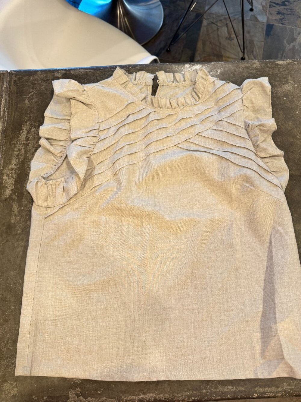 Cupshe Linen Shirt Size M, Tan